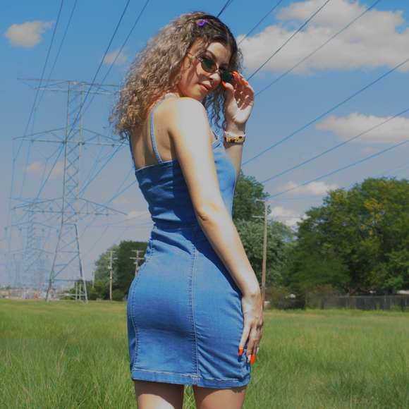 Denim Button Up Dress - Picture 3 of 3